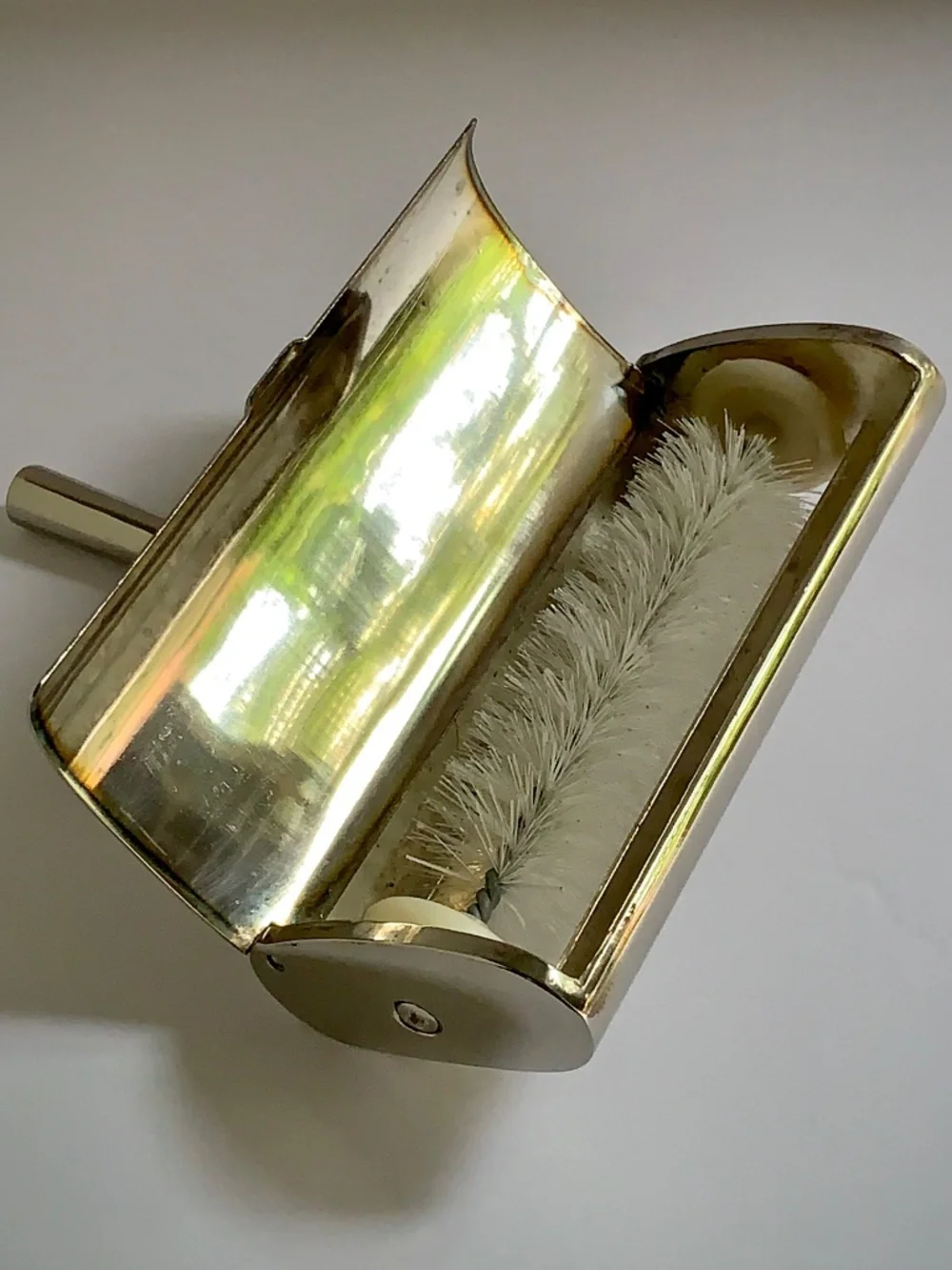 Vintage Chrome Crumb Sweeper Roller Mid Century Table Crumb Butler Monogram S